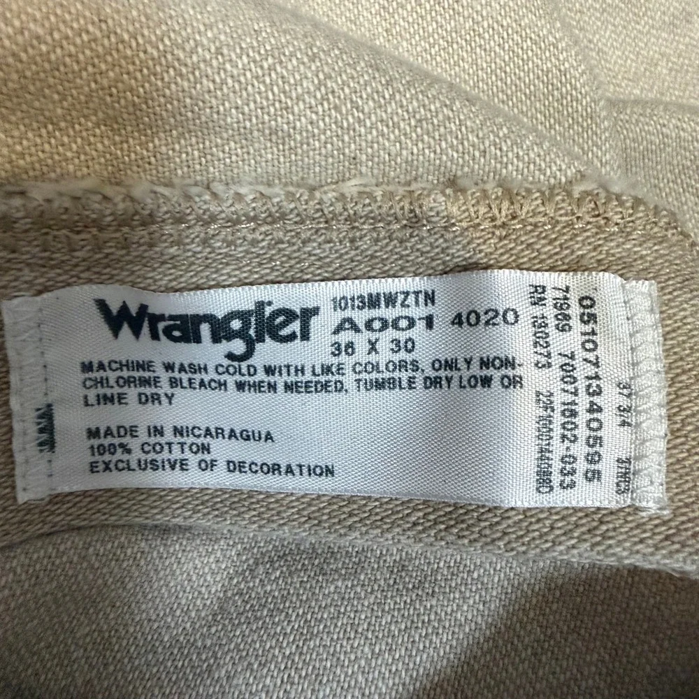 Wrangler 1013MWZTN Tan/Khaki Original Cowboy Cut Jeans Mens 36x30 (35x29) Rodeo